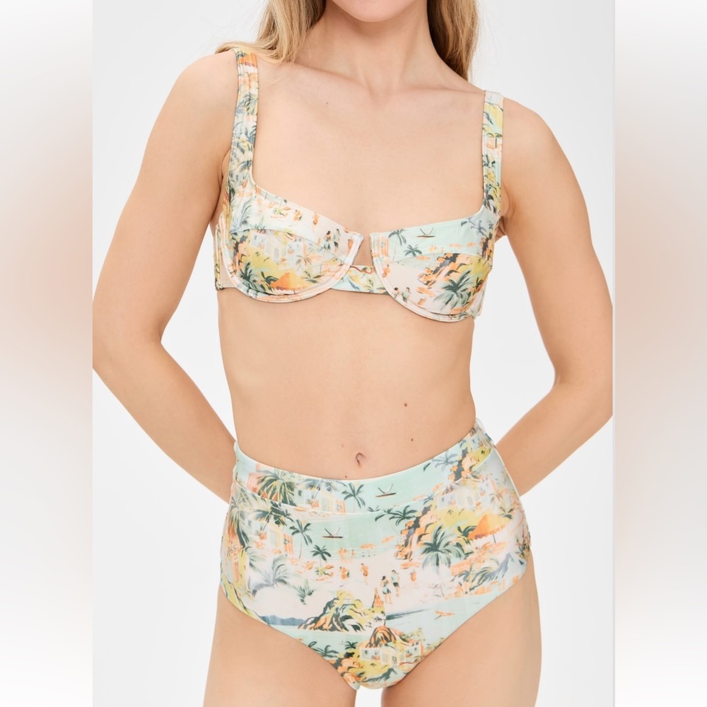 MINKPINK Mint Green Tropical Print Underwire Bikini Set